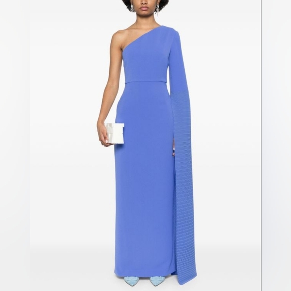 solace london blue dress Hyacinth House White & Navy Embroidery Mimi Mini Dress White with Navy Embroidery / S main image 0